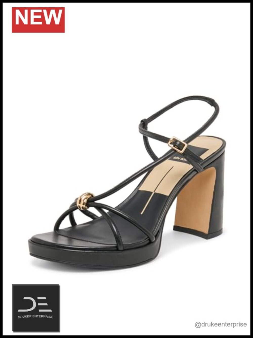 Dolce Vita Odete Platform Heeled Sandals Open Toe Slingback Leather